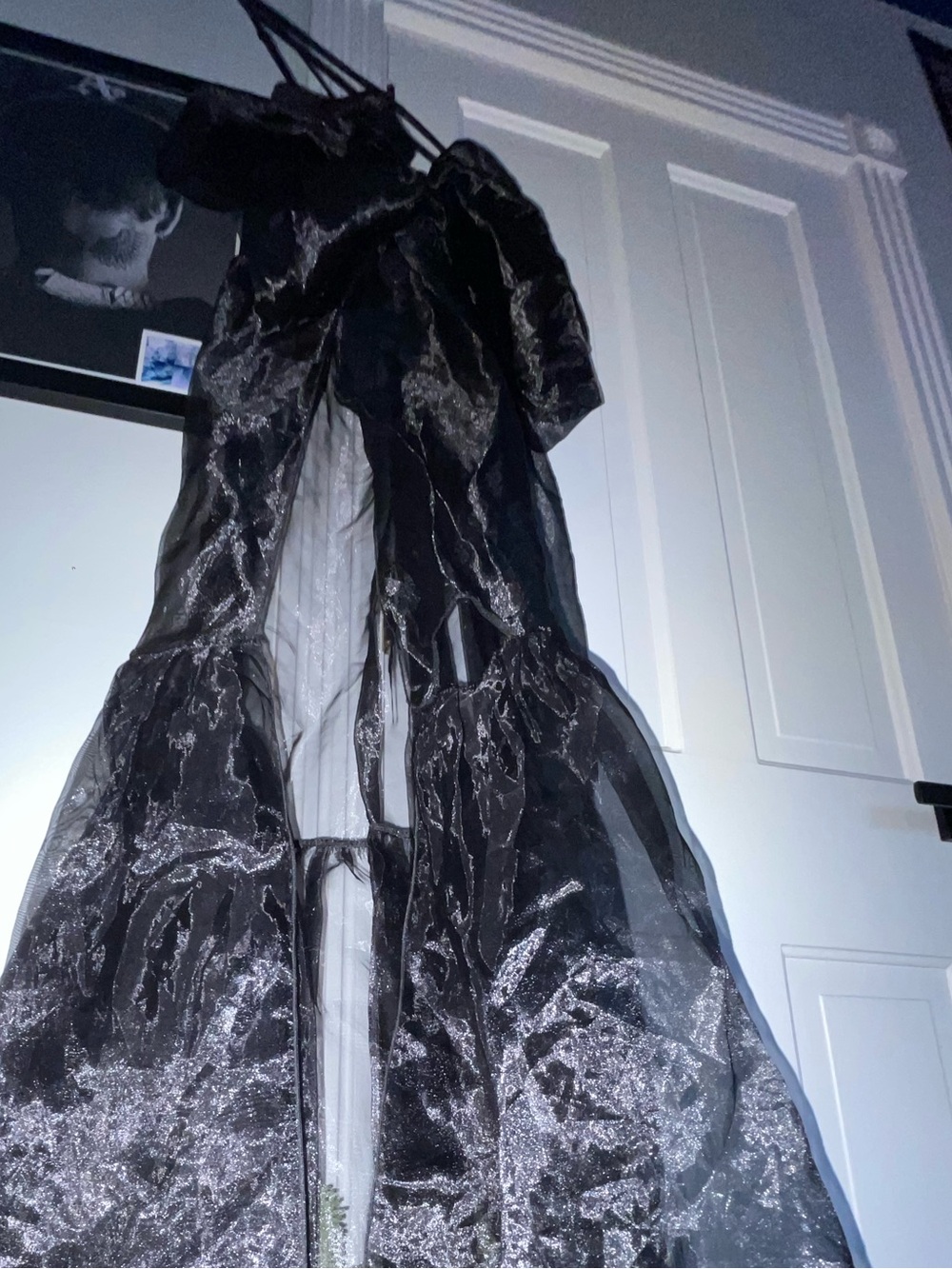 We The Free Sheer Black Maxi dress with Bow Front - Picture 7 of 7